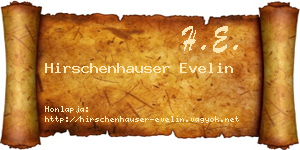 Hirschenhauser Evelin névjegykártya
